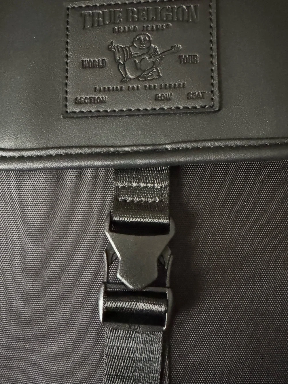 True Religion Black Men’s Messenger Crossbody Bag